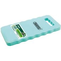 Light blue Draper Gardener's Kneeler with wavy edges and a built-in handle.