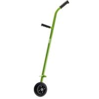 Green Draper Rotary Lawn Edger with black handle grips and a single black wheel.