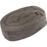 Gray Draper wire wool, fine grade 00, 150g, oval-shaped bundle with a soft, fibrous texture.