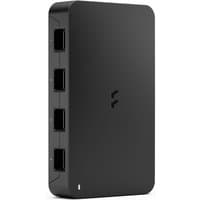 Black Fractal Design Adjust Pro hub with four side ports, sleek matte finish, and subtle logo on top surface.