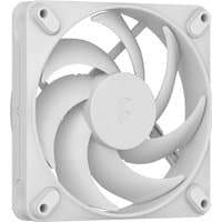 White Fractal Design Momentum 12 120mm PWM case fan with curved blades and square frame.