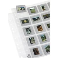 Transparent Hama slide sleeves photo album with 20 sheets, each holding multiple 50 x 50 mm photo slides.