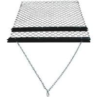 Metal Handy THDM Drag Mat with hexagonal mesh, black frame, and attached chain for pulling.