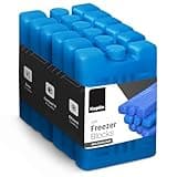 Blue KEPLIN freezer blocks, pack of six, rectangular with rounded edges, black label with white text.