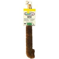 LoofCo Bottle Brush with coconut fiber bristles and wooden handle, hanging on a string with branded tag attached.