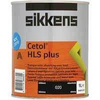 Sikkens Cetol HLS Plus Woodstain Ebony 1L, gray can with orange label and blue logo.