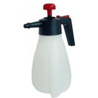 White Solo 403 handheld garden sprayer with black nozzle, red top, and ergonomic handle.