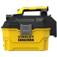 Yellow and black Stanley Fatmax V20 18V 7.5L wet and dry vacuum cleaner with sturdy handle and compact design