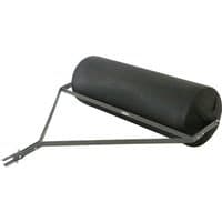 Black Handy garden roller with 122cm poly body, metal frame, and dual push/tow handle.