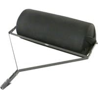 Black Handy 92cm poly body garden roller with metal frame and tow handle.