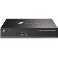 Black TP-Link VIGI 16 Channel Network Video Recorder with USB ports and LED indicators on the front panel.