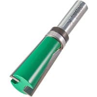 Bearing guided router cutter with green body, 3-degree undercut, and silver shaft, 50mm cut by Trend.