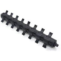 Black Webb brush attachment with multiple bristles for walk-behind vac, cylindrical shape with interlocking segments.