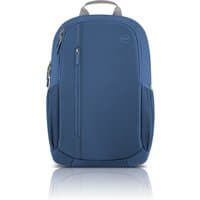 Blue Dell EcoLoop Urban Backpack with front zipper pocket, side mesh pockets, and a top carry handle.