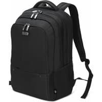 Black Dicota ECO Select 15.6" backpack with multiple zippered compartments and padded shoulder straps.