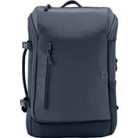 Iron grey HP 25L laptop backpack with top handle, front zipper pocket, and side straps for 15.6-inch laptops.
