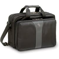 Black Wenger/SwissGear Legacy 16" notebook briefcase with dual handles, shoulder strap, and multiple zippered compartments.