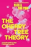 "Pink book cover titled 'THE CHERRY TREE THEORY' with cherry blossom illustrations and bold yellow text"
