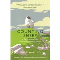 "Counting Sheep book by Philip Walling, featuring a sheep on a hill with a pastoral landscape background."