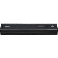 Black Canon imageFORMULA P-208II portable duplex document scanner with compact design and single-button operation.