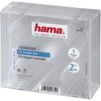 Transparent Hama 5 CD/DVD Standard Double Jewel Case with clear plastic cover and visible branding.