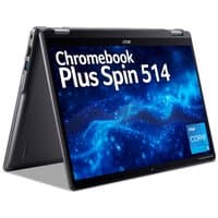 Grey Acer Chromebook with 14" touchscreen, Intel Core i5, 8GB RAM, 256GB SSD, Wi-Fi 6E, convertible design.