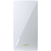 White ASUS RP-AX58 network transmitter with sleek rectangular design and subtle logo at the bottom.