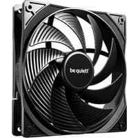 Black be quiet! Pure Wings 3 140mm PWM computer fan with nine curved blades and square frame.