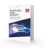 Bitdefender Total Security 2026 box with digital wolf design, 5 devices, 1-year subscription, PC/Mac/iOS/Android.