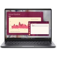 Black Dell Pro 14 laptop with 14" Full HD+ display, slim bezels, UK keyboard, running Windows 11 Pro.