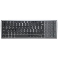 Black Dell Pro Plus Compact Keyboard KB740 with UK QWERTY layout, slim design, and numeric keypad.