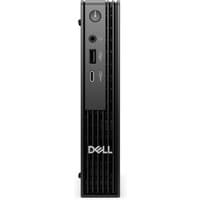 Black Dell Pro QCM1250 Mini PC with vertical vents, front USB ports, and power button on top.