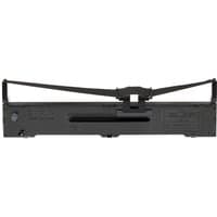 Black Epson ribbon cartridge for LQ-590 printer, rectangular with tensioned ribbon and central mounting bracket.