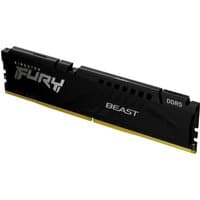 Black Kingston FURY Beast 16GB DDR5 RAM with 5600MT/s speed, CL36 latency, and sleek heat spreader design.
