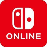 Nintendo Switch Online logo on a red background with white Joy-Con icon and "ONLINE" text below.