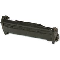 Black OKI 46484124 printer drum with rectangular shape and connector ends, designed for laser printers.
