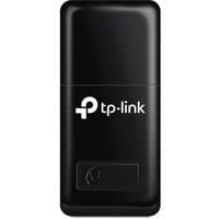 Black TP-Link TL-WN823N network card with white logo and compact rectangular design.