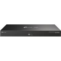 Black TP-Link VIGI 32 Channel Network Video Recorder with sleek design and front panel logo.