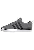 Grey adidas VS Pace 2.0 shoes with black stripes, white sole, and lace-up design, size 9 UK.