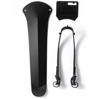 Black Ass Saver Win Wing 2 Road Mudguard with curved design and mounting bracket, sleek and minimalist appearance.