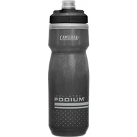 Black Camelbak Podium Chill insulated bottle 620ml with textured grip and clear spout.