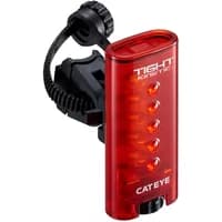 Red Cateye Tight Kinetic Rear Light with five LED lights and adjustable black mounting strap.