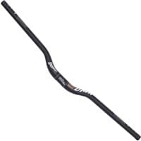 Black DMR Sweeper MTB handlebars with a slight rise, white logo, and ergonomic design for mountain biking.