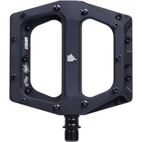 Black DMR Vault V2 Brendog Signature pedal with wide platform, multiple pins, and sleek design.