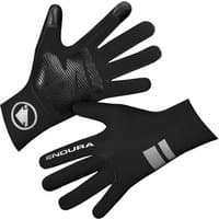 Black Endura FS260-Pro Nemo cycling gloves with long fingers, textured grip, and reflective detailing.