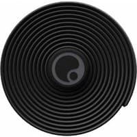 Black Ergon Allroad Bar Tape with spiral pattern and central logo, designed for enhanced grip and comfort.