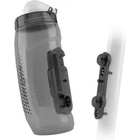 Fidlock TWIST Bottle 590ml, smoke/translucent black, with magnetic bike base attachment system.