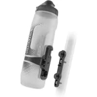 Clear Fidlock TWIST 800ml bottle with black cap and magnetic bike base attachment system.
