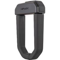 Black Hiplok D1000 anti-angle grinder bike lock with rectangular shackle and robust design.