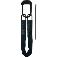 Black Hiplok E-DX chain and U-lock combo with 10mm links, 110cm length, and sturdy lock mechanism.